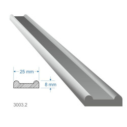 Pásovina plochá B, 25x8mm, S235, cena za 1ks(2m)