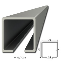 C profil 70x70x4mm pozinkovaný, dĺžka 1m