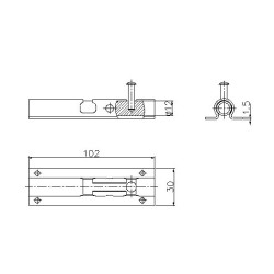 Rígeľ ø 12mm, L: 90mm, pozinkovaný