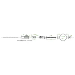 Úchyt pre lanko ø 4 mm na trubku ø 42,4 mm, brúsená AISI 304