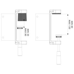 LOCINOX® DRILLVISE-2 sada zosilnených oceľových svoriek s polohovacou výškovou podperou, 2 KS v balení