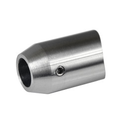 Držiak tyče ø 12 mm koncový na trubku ø 42,4 mm, AISI 304