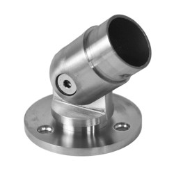 Spojka na stenu s kĺbom na ø42.4mm, brúsená AISI304
