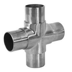 Spojka krížová na trubku ø 42,4 mm, brúsená nerez AISI 304