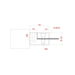 Svorka pre plech 1,5 - 2,5 mm plochá, brúsená AISI 304