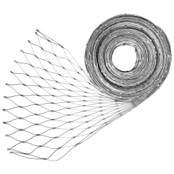 Nerezová lanková sieť, 1,0m x 5m (šxd), oko 60x104 mm, hrúbka lanka 2mm, AISI316