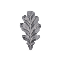 Dubový list 145x75x2mm, materiál plech bez povrchovej úpravy