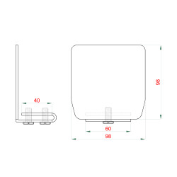 Záslepka pre C profil KVN gate systems 98x98x4mm, pozinkovaná