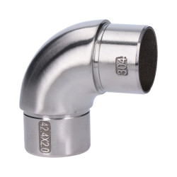 Spojka oblúková na trubku ø 42,4 mm, brúsená nerez AISI 304