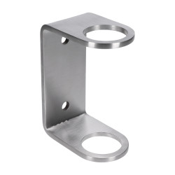 Navárací úchyt na bočné kotvenie stĺpu ø 42.4mm, (kotviaca platňa 130x60x6mm), brúsená nerez K320 /AISI304