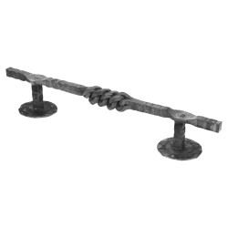 úchyt kovaný 380x74mm, odsadenie 61mm, bez povrchovej úpravy