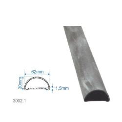 Madlová tyč dutá 62x30x1,5mm, vzor hladký, predajné v dĺžkach 3m/6m