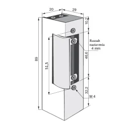 Elektrozámok s odblokovaním a pamäťou,12-24V AC/DC obojstranný