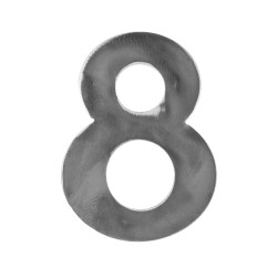 Číslo domové 8, 120x80x3mm, hladké, bez povrchovej úpravy