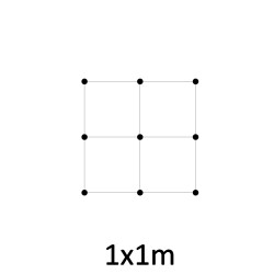 Montážna sada pre zelenú stenu - nerez, rozmer 1 x 1 m