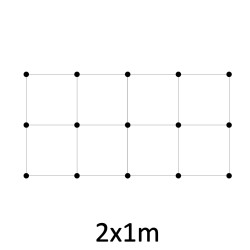Montážna sada pre zelenú stenu - nerez, rozmer 2 x 1 m