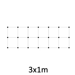 Montážna sada pre zelenú stenu - nerez, rozmer 3 x 1 m