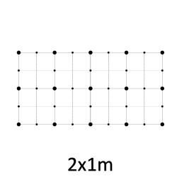 Montážna sada pre zelenú stenu - nerez, rozmer 2 x 1 m