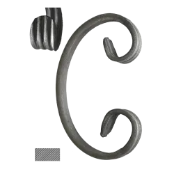 Céčko (80x50mm), 12x6mm, hladké, široké rozkutie