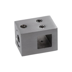 Držiak profilu 12 x 12 mm prechodný, plochý, AISI 304