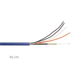 Koaxiálny kábel RG-174, 50 Ohm,4x0,50mm, medené jadro