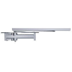 Skrytý hydraulický zatvárač, dvere 1200 mm, 65 kg, Al, šedá