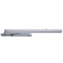Skrytý hydraulický zatvárač, dvere 1200 mm, 65 kg, Al, šedá
