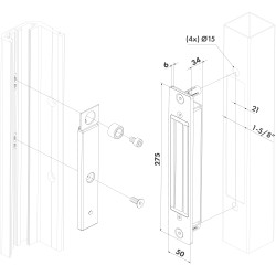 LOCINOX® MAGUNIT 2500 zapustený prídržný elektromagnet, minimálna prídržná sila 2500N, pre krídlové a posuvné bránky