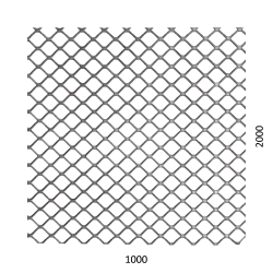 Ťahokov Fe štvorcové oko: 20x15mm, mostík: 1,7mm (1000x2000x1,5mm)