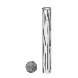 Tyč kruhová plná 16-20mm, čierna, zdobená-vzor réva 1100mm,