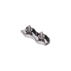 Lanková svorka - dvojitá (duplex) pre nerezové lanko 3mm, brúsená nerez K320/ AISI304