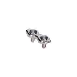 Lanková svorka - dvojitá (duplex) pre nerezové lanko 2mm, brúsená nerez K320/ AISI304
