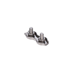 Lanková svorka - dvojitá (duplex) pre nerezové lanko 2mm, brúsená nerez K320/ AISI304