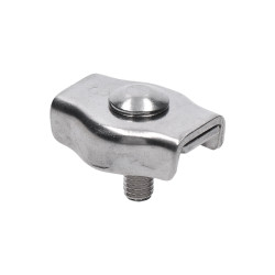 Lanková svorka - simplex pre nerezové lanko 6mm, brúsená nerez K320/ AISI304