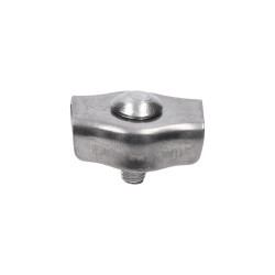 Lanková svorka - simplex pre nerezové lanko 5mm, brúsená nerez K320/ AISI304