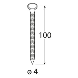 Kliniec tesársky ANCHOR, 4x100, pozink, vrúbkovaný povrch, 1kg balenie, približne 99ks