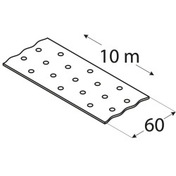 Montážna páska, 60mm x 10m, 2,0mm pozink