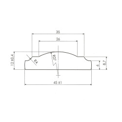 Madlo 45x12mm