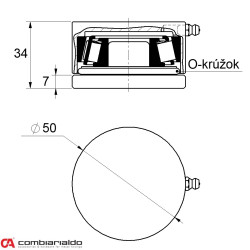Ložiskový záves ø 50mm
