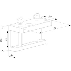 LOCINOX® 3970LA - vŕtacia šablóna - nastaviteľná pre profily 40-50-60 mm alebo 60-50 mm