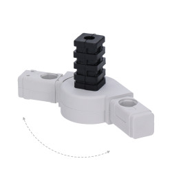 Plastová spojka - 180° rohový kus do profilu 25x25x2mm
