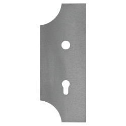 štít s otvormi 275x107x3mm, otvor na kľučku ø19,5 mm