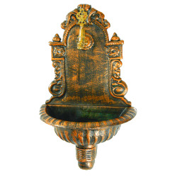 Umývadlo nástenné Al zliatina, medená patina, 710x425x225 mm s kohútikom 1/2`, odtokový otvor ø28mm