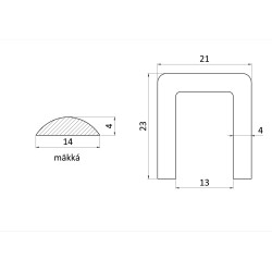 Spona mäkká 13mm