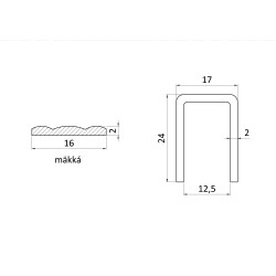 Spona mäkká 12.5mm