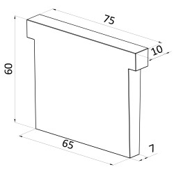 Klin plastový, zelený, sklo 16.76mm ku AL. kotviacemu profilu