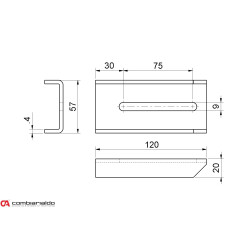 Fixačná platňa 120mm na navarenie