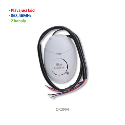Prijímač univerzálny, 2 kanálový, plávajúci kód, 868.46MHz