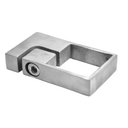 Úchyt skrutkovaný na bočné kotvenie stĺpu 40x40mm bez kotviacej platne, brúsená nerez K320 /AISI304