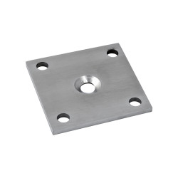 Kotviaca platňa 92 x 92 mm na drevený stĺp, brúsená AISI 304